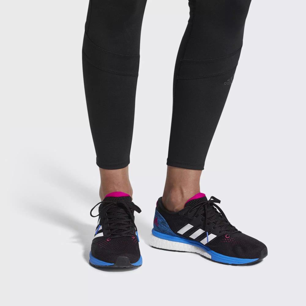 Adidas Adizero Boston 7 Tenis Para Correr Negros Para Mujer (MX-32420)